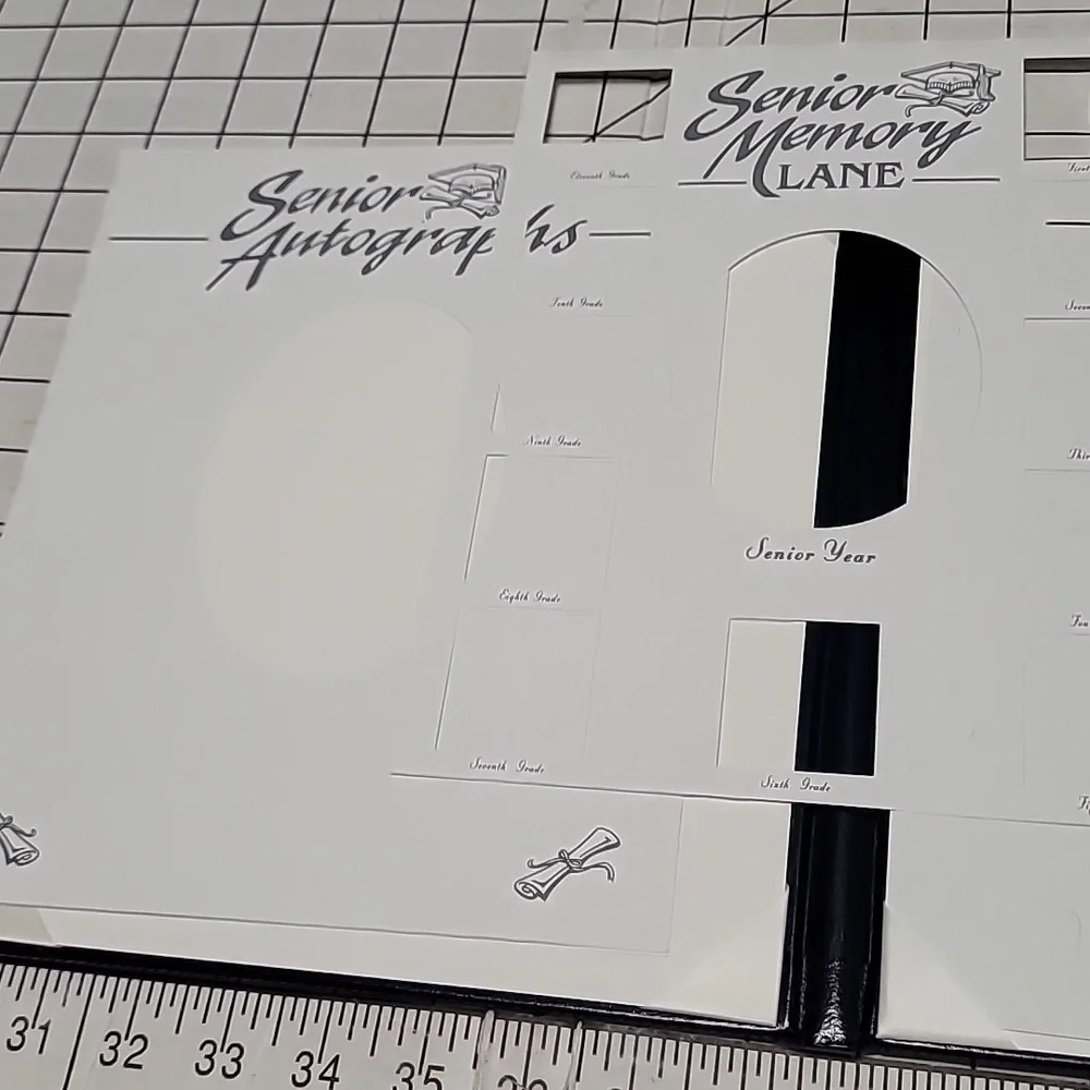 Graduate Portfolio Trifold - New, Unused, Blue & Silver‎